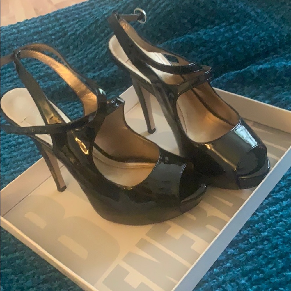 BCBG Black Patent Leather Heels